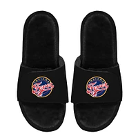 Unisex ISlide  Black Indiana Fever Logo Faux Fur Slide Sandals