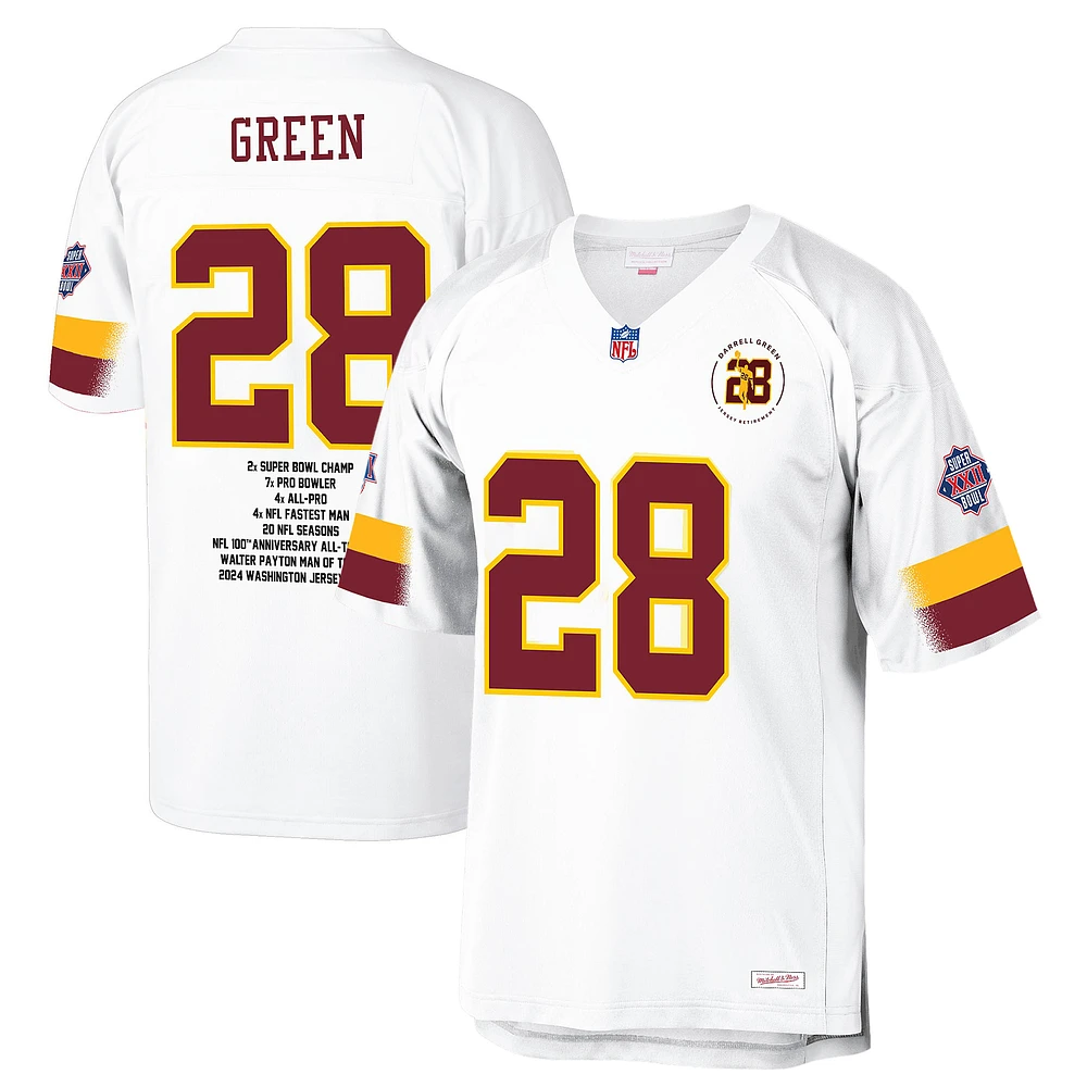 Men's Mitchell & Ness Darrell Green White Washington Commanders  Fashion Jersey