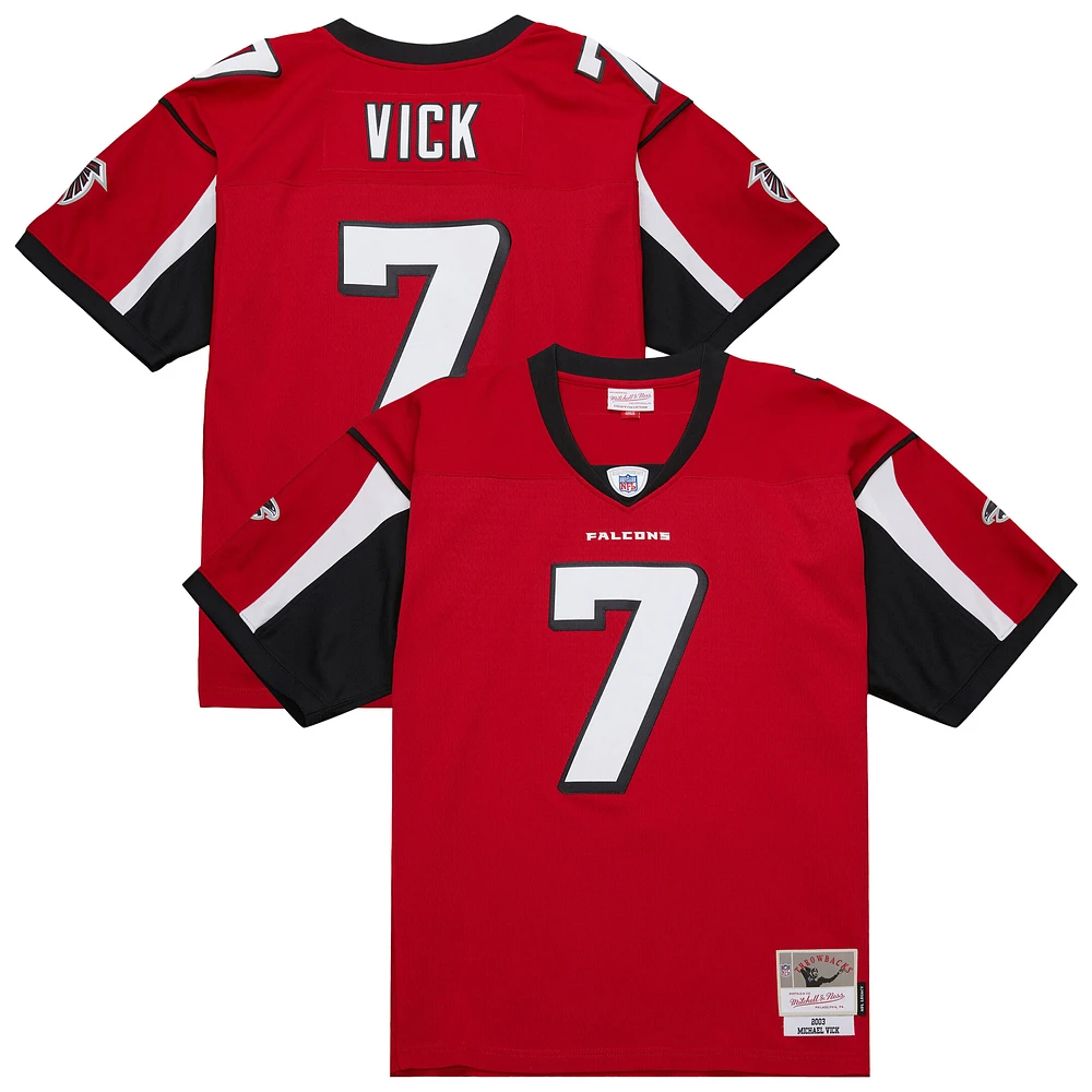 Men's Mitchell & Ness Michael Vick Red Atlanta Falcons 2003 Legacy Replica Jersey