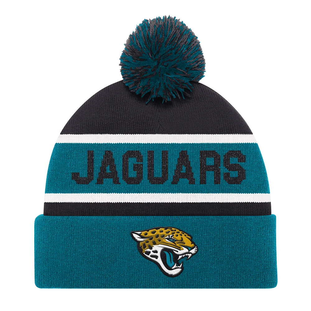 Unisex Starter Teal Jacksonville Jaguars Cuffed Knit Hat with Pom