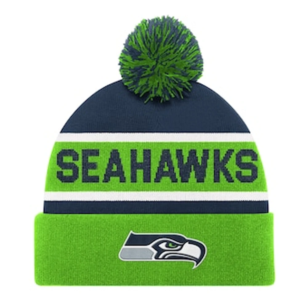 Unisex Starter Neon Green Seattle Seahawks Cuffed Knit Hat with Pom