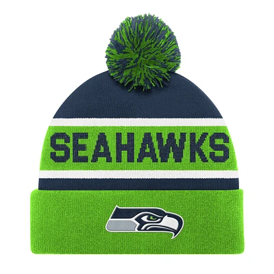 Unisex Starter Neon Green Seattle Seahawks Cuffed Knit Hat with Pom