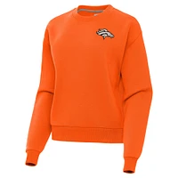Women's  Antigua Orange Denver Broncos Victory Pullover Sweatshirt