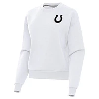 Women's  Antigua White Indianapolis Colts Victory Pullover Sweatshirt