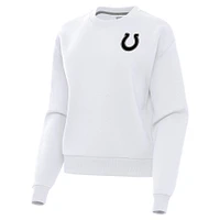 Women's  Antigua White Indianapolis Colts Victory Pullover Sweatshirt