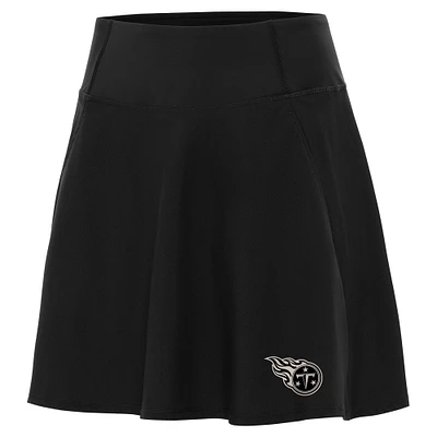 Women's Antigua Black Tennessee Titans  Brushed Carbon Chip Skort