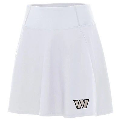 Women's Antigua White Washington Commanders  Brushed Carbon Chip Skort
