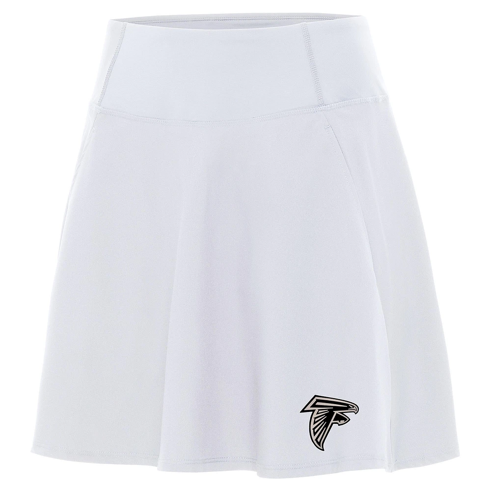 Women's Antigua White Atlanta Falcons Brushed Carbon Chip Skort