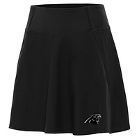 Women's Antigua Black Carolina Panthers  Brushed Carbon Chip Skort