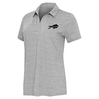 Women's Antigua Heather Buffalo Bills Layout V-Neck Polo