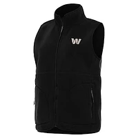Women's Antigua  Black Washington Commanders Nostalgic Full-Zip Vest