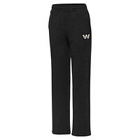 Women's Antigua Black Washington Commanders  Brushed Carbon Victory Sweatpants