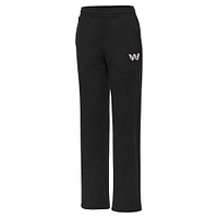 Women's Antigua Black Washington Commanders  Brushed Carbon Victory Sweatpants