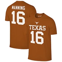 Men's Arch Manning Texas Orange Longhorns NIL Player Name & Number T-Shirt