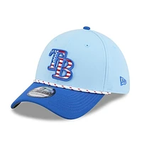 Men's New Era Light Blue/Blue Tampa Bay Rays 2025 Fourth of July 39THIRTY Flex Hat