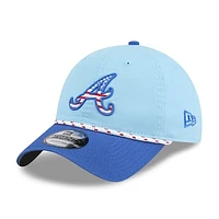 Men's New Era Light Blue/Blue Atlanta Braves 2025 Fourth of July 9TWENTY Adjustable Hat