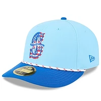 Men's New Era Light Blue/Blue Seattle Mariners 2025 Fourth of July Low Profile 59FIFTY Fitted Hat