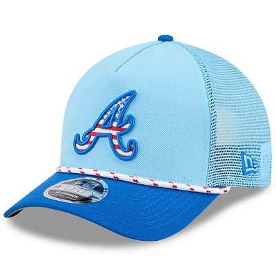 Men's New Era Light Blue/Blue Atlanta Braves 2025 Fourth of July 9FORTY A-Frame M-Crown Adjustable Hat