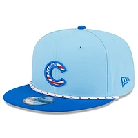 Men's New Era Light Blue/Royal Chicago Cubs 2025 Fourth of July 9FIFTY Snapback Hat