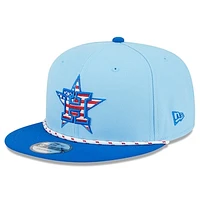 Men's New Era Light Blue/Blue Houston Astros 2025 Fourth of July 9FIFTY Snapback Hat