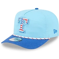 Men's New Era Light Blue/Royal Texas Rangers 2025 Fourth of July Golfer Snapback Hat