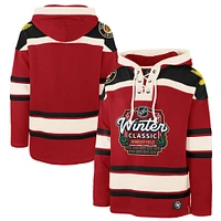 '47 2025 NHL Winter Classic Superior Lacer Pullover Hoodie - Red