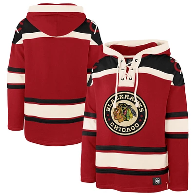 Men's '47  Red Chicago Blackhawks 2025 NHL Winter Classic Superior Lacer Pullover Hoodie