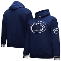 Men's Mitchell & Ness Navy Penn State Nittany Lions Chainstich Fleece Pullover Hoodie