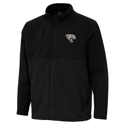 Men's Antigua  Black Jacksonville Jaguars Daily Fused Full-Zip Jacket
