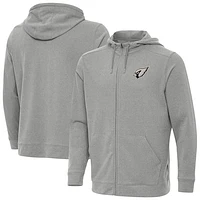Men's Antigua Heather Arizona Cardinals Effortless Full-Zip Hoodie Jacket