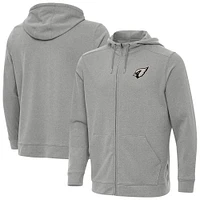 Men's Antigua Heather Arizona Cardinals Effortless Full-Zip Hoodie Jacket