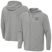 Men's Antigua Heather Washington Commanders Effortless Full-Zip Hoodie Jacket