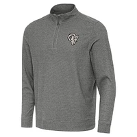 Men's Antigua Heather Los Angeles Rams Subtle Quarter-Zip Top