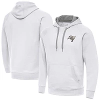 Men's Antigua Tampa Bay Buccaneers Brushed Carbon Victory Pullover Hoodie