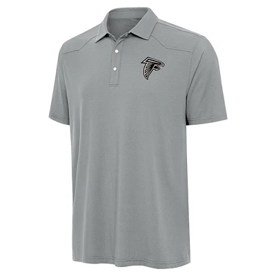 Men's Antigua  Gray Atlanta Falcons Western Polo
