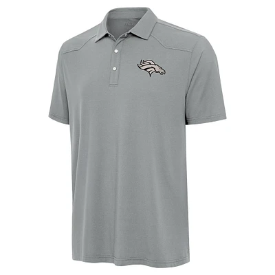 Men's Antigua  Gray Denver Broncos Western Polo