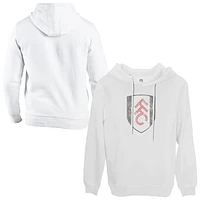 Men's 1863FC White Fulham Team Badge Fleece Pullover Hoodie