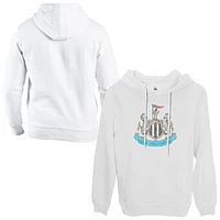 Men's 1863FC White Newcastle United Team Badge Fleece Pullover Hoodie