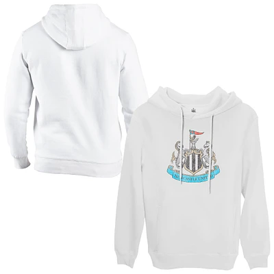 Men's 1863FC White Newcastle United Team Badge Fleece Pullover Hoodie