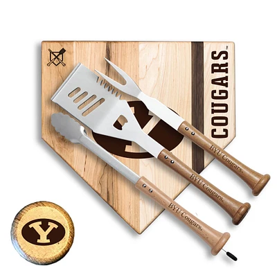 Baseball BBQ BYU Cougars 12" Silver Slugger Combo Set