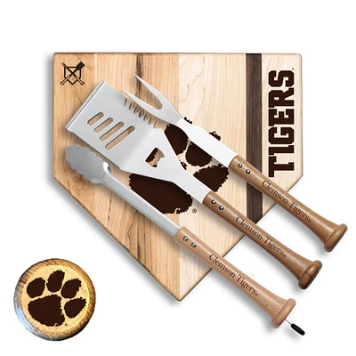 Baseball BBQ Clemson Tigers 12" Silver Slugger Combo Set