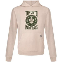 Men's Levelwear Oatmeal Toronto Maple Leafs Delta Relay Stamp Pullover Hoodie