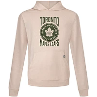 Men's Levelwear Oatmeal Toronto Maple Leafs Delta Relay Stamp Pullover Hoodie