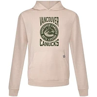 Men's Levelwear Oatmeal Vancouver Canucks Delta Relay Stamp Pullover Hoodie