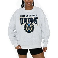 Women's Gameday Couture  Ash Philadelphia Union Pitch Pride Pullover Sweatshirt