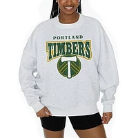 Women's Gameday Couture  Ash Portland Timbers Pitch Pride Pullover Sweatshirt