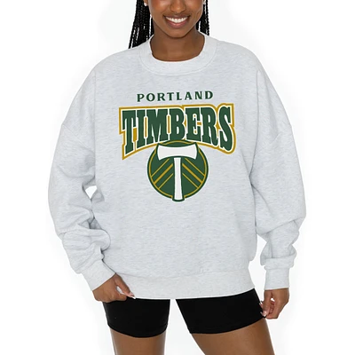 Women's Gameday Couture  Ash Portland Timbers Pitch Pride Pullover Sweatshirt
