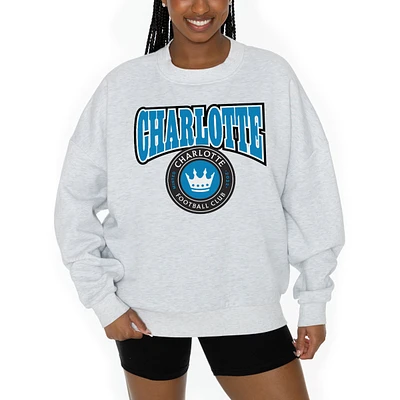 Women's Gameday Couture  Ash Charlotte FC Pitch Pride Pullover Sweatshirt