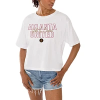 Women's Gameday Couture  White Atlanta United FC Keep Playing Cropped T-Shirt