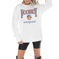 Women's Gameday Couture  White FC Cincinnati Shining Spirit Oversized Long Sleeve T-Shirt